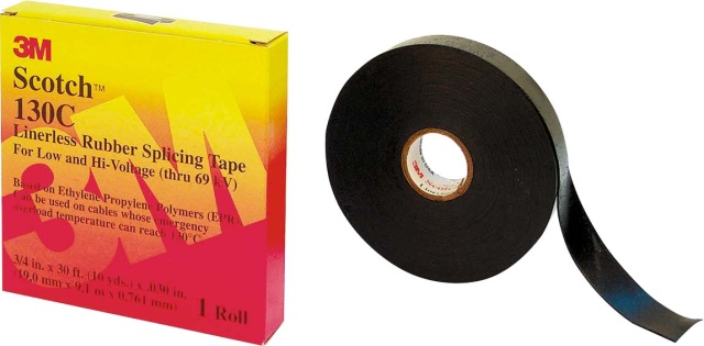 3M Duitsland isolerende tape rubber 19mmx9m, zelf vers. Scotch 130C 19x9 NIEUW