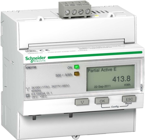 Schneider Electric Compteur dénergie IEM3150 3P+N 63A Modbus A9MEM3150 NOUVEAU