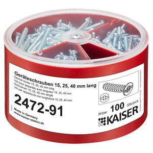 Kaiser tool screw box 100 each 3.2x15/25/40 2472-91 NEW