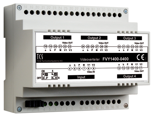 Distributore di segnale video per controllo porte TCS 4gang VT04-SG FVY1400-0400 NUOVO