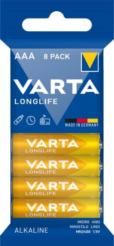 Varta Cons.Varta Batteria Longlife AAA Micro, R3, Al-Mn 4103 Fol.8 NUOVO