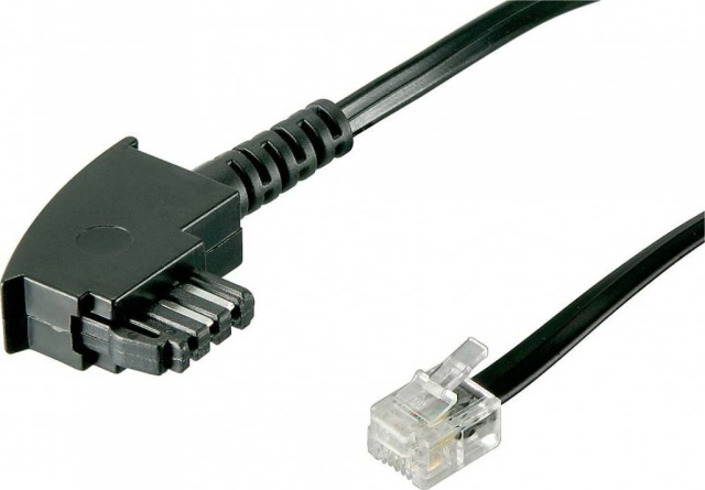 Wentronic TAE-F cable de conexión 3m,sw,St/St 50236 NUEVO