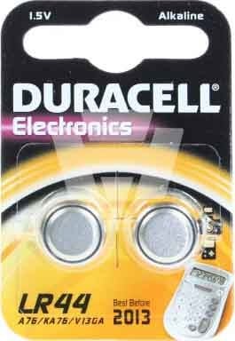 Hückmann Duracell pila alcalina a bottone LR44 1,5V/105mAh 101797 (VE2) NUOVO