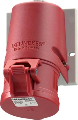 Mennekes Prise murale TwinCONTACT 16A,4p,6h,400V,IP44 1343 NOUVELLE