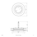 EVN Lichttechnik LED plafondinbouwarmatuur 3000K 350mA110° IP20 L20301302 chr/sat NIEUW