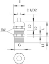 OBO Bettermann Vertr Ms-Verschraubung M20 Langgewinde...