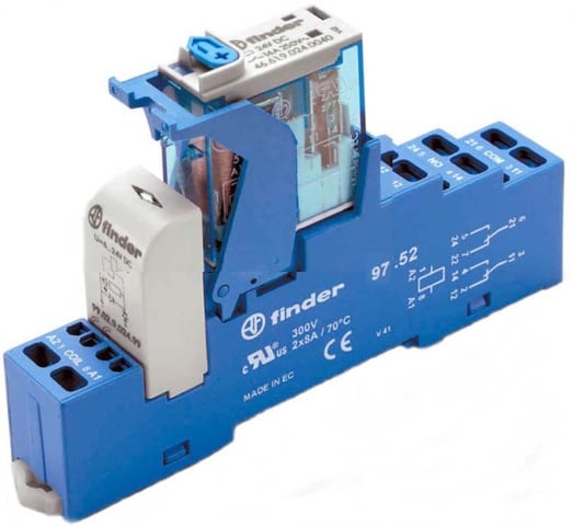 Finder coupling relay 24VDC 2 CO 4C.52.9.024.0050 NEW