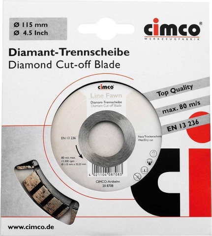 Cimco Disque à tronçonner diamanté D=150mm 208712 NOUVEAU