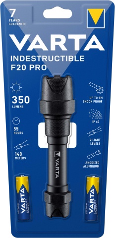 Varta Cons.Varta Torcia LED F20 Pro 2AA c.Batt. IndistruttibileF20Pro NUOVO