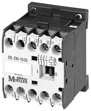 Eaton (Moeller) Vermogensschakelaar AC-3/400V:4kW 3p DILEM-10(24V50HZ) NIEUW