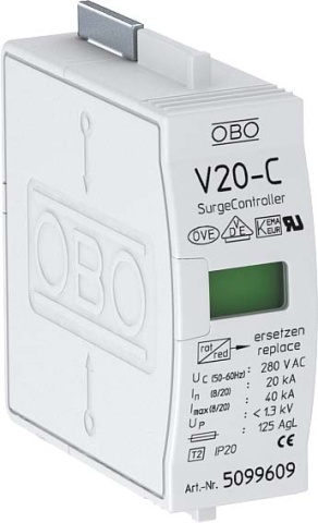 OBO Bettermann Distributeur Partie supérieure pour parafoudre Module 220V V20-C 0-280 NEUF