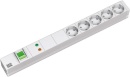 Bachmann 19inch socket strip 5f with switch, aluminium...