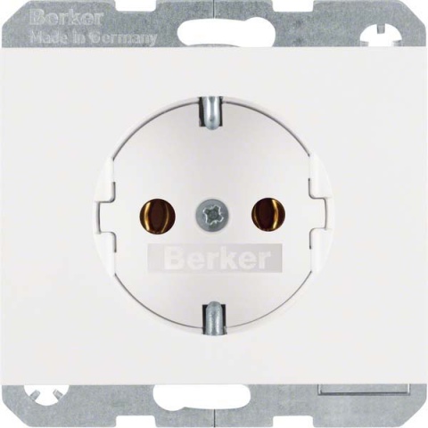 Berker SCHUKO toma de corriente pws/gl sin tapa abatible 41157009 NUEVO