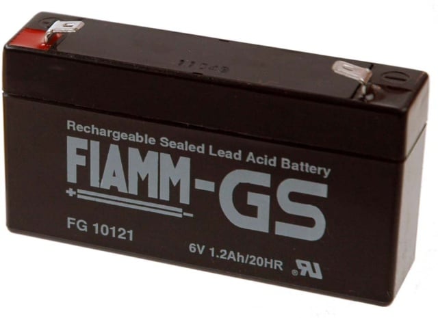 Hückmann Fiamm Batteria al piombo FG10121 Pb 6V/1,2Ah 102465 NUOVO