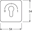 Busch-Jaeger placa central aws f.key switch 2557...