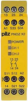 Pilz Dispositif darrêt durgence 24VAC/DC 2n/o PNOZ X2 #774303 NOUVEAU