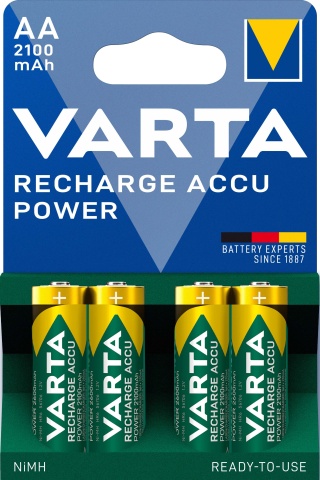 Varta Cons.Varta Ricarica Accu Power AA 1.2V/2100mAh/NiMH 56706 Bli.4 NUOVO