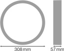 LEDVANCE Afdekring SF BLKH RING 300 WT NIEUW