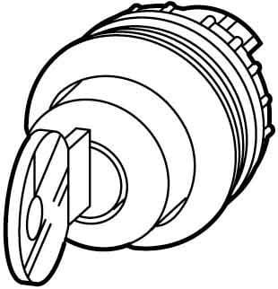 Eaton (Moeller) Bouton-poussoir à clé (MS1) 3 pos. M22-WRS3 NOUVEAU