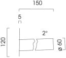 Leipziger Leuchten Uchwyt scienny do ASL 2007 9.982.0015.714 NOWOSC