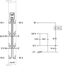 WAGO GmbH & Co. KG Terminale di ingresso digitale a 4 canali DC24V 3,0ms 750-402 NUOVO