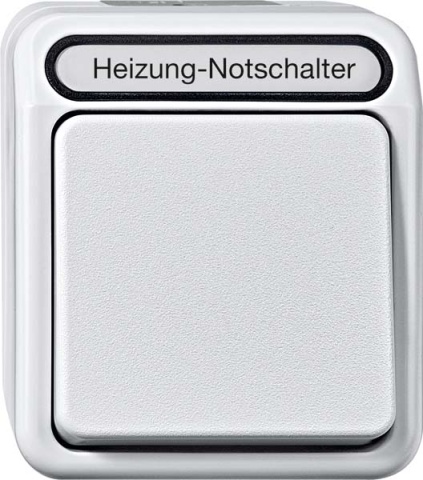 Merten Heizungs-Notschalter 2-polig, lichtgrau MEG3449-8029 NEU