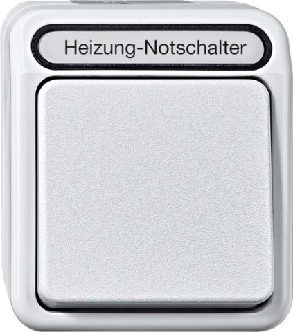 Merten Heizungs-Notschalter 1-polig, lichtgrau MEG3448-8029 NEU