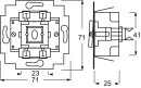 Busch-Jaeger change-over switch FCB fan switch 2000/6 UJ/03 NEW