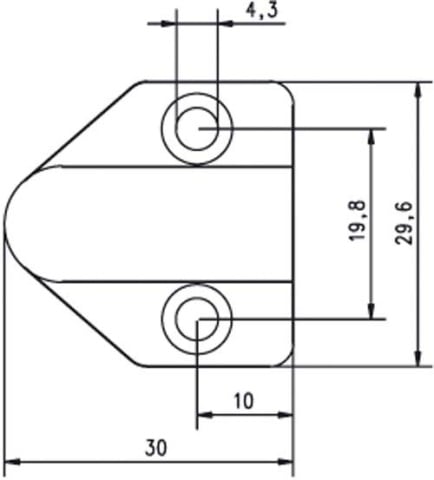 Assa Abloy effeff passaggio cavi per telaio porta 18cm 10318--------00 NUOVO