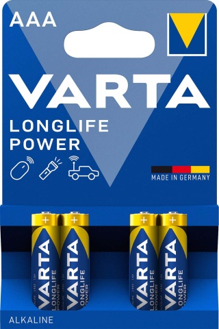 Varta Cons.Varta Longlife Power Micro AAA 1,5V Alcaline 4903 Blister 4 NUOVO