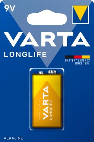 Varta Cons.Varta Batteria Longlife E E-Block, 6LR61,Al-Mn 4122 Bli.1 NUOVO