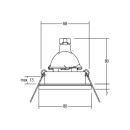 Brumberg Leuchten NV recessed downlight GX5,3/50W IP65...