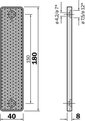 Sick Reflektor 40x180mm PL180E01 NEU