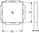 Busch-Jaeger Placa central alusi con soporte f.Ltgsoutlet...