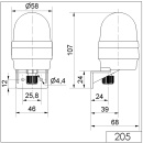 Werma lampeggiante 230V AC ge 20530068 NUOVO