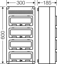 Hensel Boîtier pour automate 48TE avec 4 couvercles...