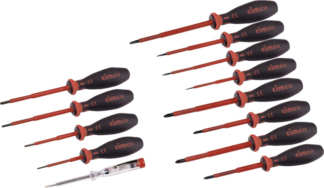 Cimco screwdriver set 6-round,cross,slot 117000 NEW