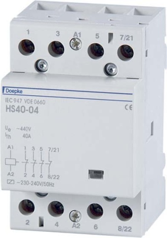 Doepke Contactor 4 NO HS 3-230AC/63-40 NUEVO