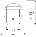 Busch-Jaeger Placa central aws f.UAE/TAE/LS 1766-74 NUEVO