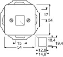 Busch-Jaeger Centrale plaat aws voor 1 Modulaire Jack...