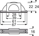 Busch-Jaeger kabelinvoer verbindingsstuk 2138 W-54 NIEUW