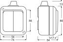 Interruptor de la serie Busch-Jaeger AP 2601/5 WDI NUEVO