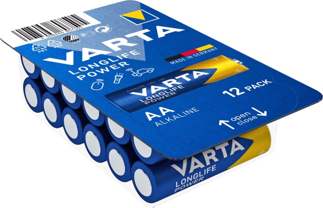 Varta Cons.Varta Batteria Longl.Power AA Mignon, LR6, Al-Mn 4906 Bli.12 NUOVO