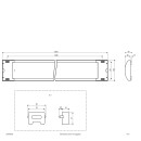 EVN Lichttechnik LED opbouw plafond armatuur 1500mm, 3000K 4400lm L15004802W NEW