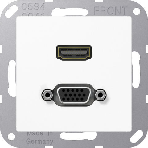 Jung Connexion multimédia aws HDMI/VGA avec anneau de support MA A 1173 WW NOUVEAU