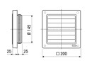 Maico kleine ruimte ventilator 230V, 19W, wit AKE 150 NIEUW