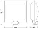 Steinel Lampe à détecteur 20W IP44 230-240V L 20 S Acier inoxydable NEUF