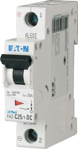 Eaton (Moeller) Interruttore automatico C 10A DC, 1p FAZ-C10/1-DC NUOVO