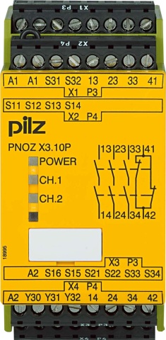 Celda de parada de emergencia Pilz 24ACDC 3n/o 1n/c 1so PNOZ X3.10P #777314 NUEVO