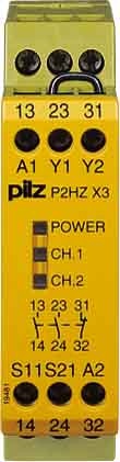 Pilz centralina a due mani 24VDC 2n/o 1n/c P2HZ X3 #774350 NUOVO